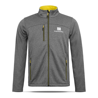 Men's Softshell Jacket (dark-melange/yellow) S